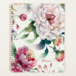 Watercolor elegant delicate asian floral pattern planner<br><div class="desc">Watercolor elegant delicate asian floral pattern Planner.</div>