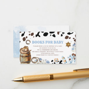 Watercolor elegant Little cowboy Rodeo country ba Enclosure Card