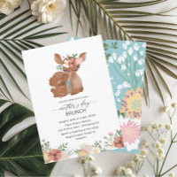 Watercolor Elegant Mother is Day brunch Baby showe