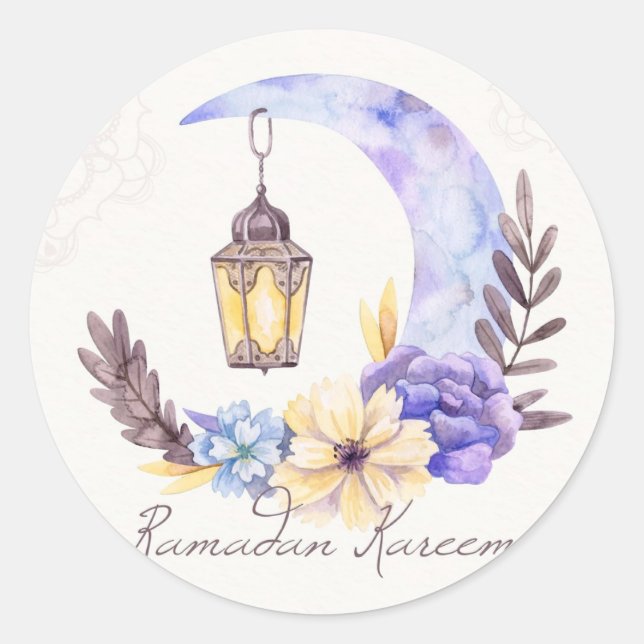 Watercolor Elegant Ramadan Kareem Ramadan Sticker (Front)