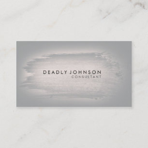 Watercolor Elegant Simple Splatter Black Grey Business Card