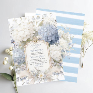 Watercolor Elegant  Something Blue Bridal Shower Invitation