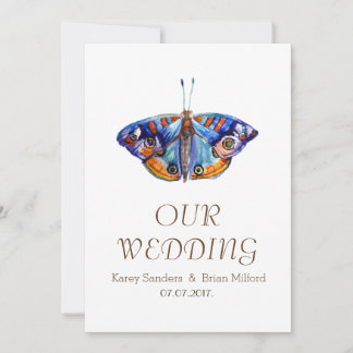 Watercolor , Elegant Wedding Invitation