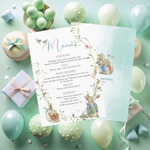 Watercolor elegant Wildflower Peter Rabbit baby sh Enclosure Card