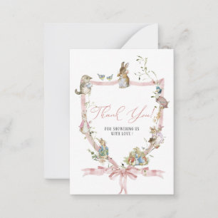 Watercolor Elegant WildflowerPeter Rabbit Baby s Card