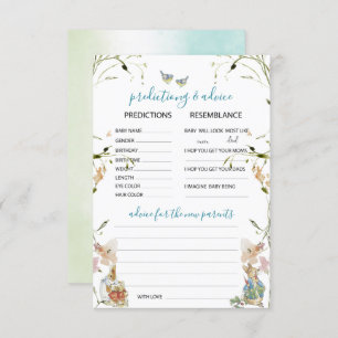 Watercolor Elegant Wildflowers Peter Rabbit  Predi Invitation