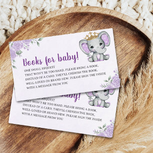 Watercolor Elephant Baby shower Girl Enclosure Card