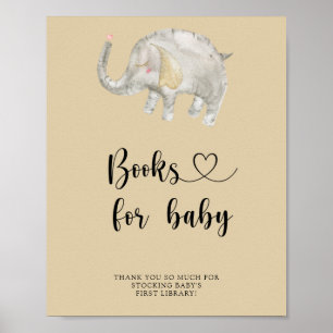 Watercolor Elephant Balloon - books for baby Poster