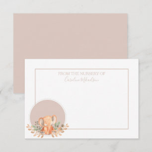 Watercolor Elephant Boho Safari Thank You Card