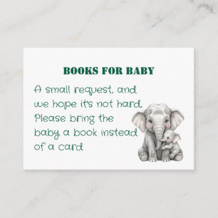 Watercolor Elephant Books for Baby Enclosure Card