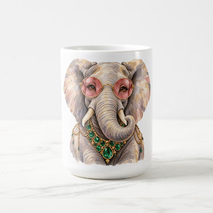 Watercolor Elephant Cute Wildlife Art Coffee Mug