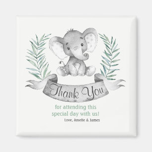 Watercolor Elephant Thank You Magnet