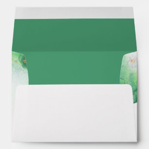 Watercolor Emerald Gold Geode JustCards™ Envelope