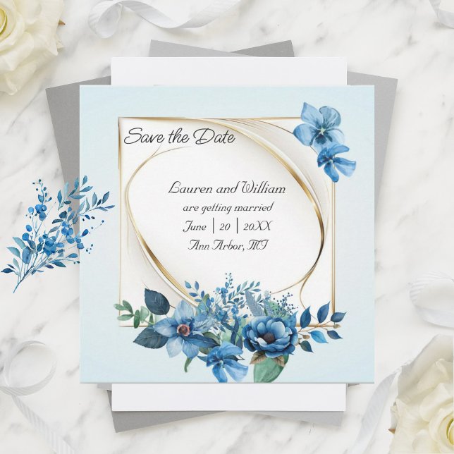 Watercolor Emerly Floral Save The Date (Creator Uploaded)