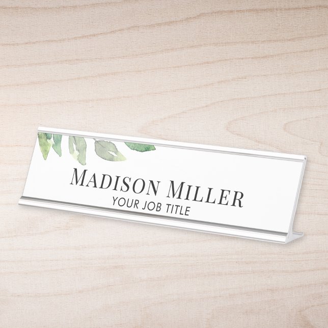 Watercolor Employee  Desk Name Plate (Creator Uploaded)