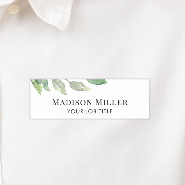 Watercolor Employee Name Tag (Creator Uploaded)