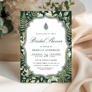 Watercolor Enchanted Forest Bridal Shower Invitation