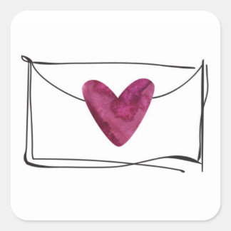 Watercolor Envelope Sticker