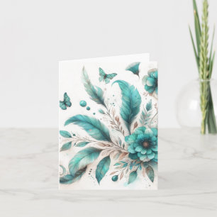 Watercolor Ephemera Vintage Blank Note Card