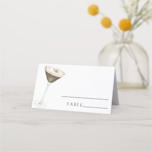 Watercolor espresso martini - wedding place cards