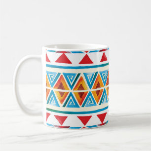 Watercolor ethnic geometric pattern. coffee mug