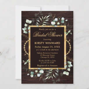 Watercolor Eucalyptus and Greenery Bridal Shower Invitation