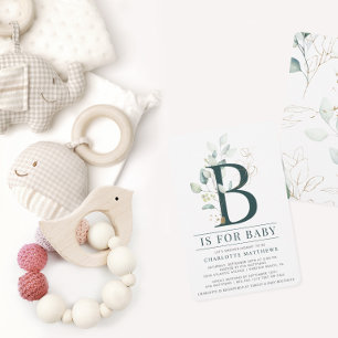 Watercolor Eucalyptus Baby Shower Inviation  Flyer