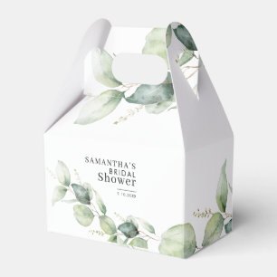 Watercolor Eucalyptus Botanical Bridal Shower Favour Box