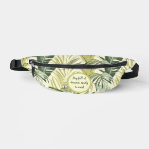 Watercolor Eucalyptus Botanical Leaves Pattern Bum Bags