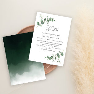 Watercolor Eucalyptus botanical modern elegant Invitation