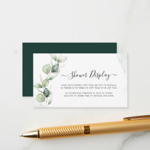 Watercolor Eucalyptus Bridal Display Shower Enclosure Card