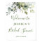 Watercolor Eucalyptus Bridal Shower Welcome Sign