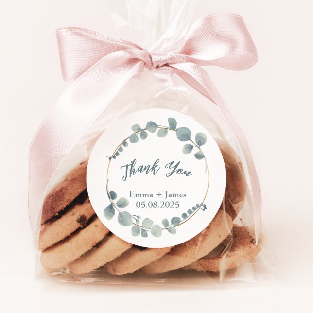 Watercolor Eucalyptus Customisable Text Sticker (Creator Uploaded)