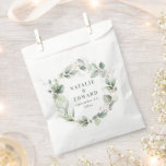 Watercolor eucalyptus elegant wedding party favour favour bag<br><div class="desc">Watercolor eucalyptus elegant green wedding party favour cookies. Part of a complete wedding suite</div>