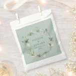 Watercolor eucalyptus elegant wedding party favour favour bag<br><div class="desc">Watercolor eucalyptus elegant sage green wedding party favour cookies. Part of a complete wedding suite</div>