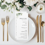 Watercolor Eucalyptus Floral Minimal Plain Wedding Program<br><div class="desc">Inform your guests about wedding program with this elegant program card,  featuring watercolor eucalyptus floral and your custom text. Easily add your own details by clicking on the "personalise" option.</div>