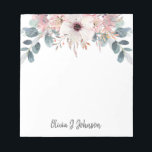 Watercolor Eucalyptus Floral  Notepad<br><div class="desc">Easily add your custom text to this modern watercolor eucalyptus floral notepad.</div>