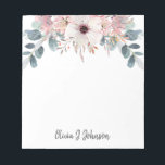 Watercolor Eucalyptus Floral  Notepad<br><div class="desc">Easily add your custom text to this modern watercolor eucalyptus floral notepad.</div>