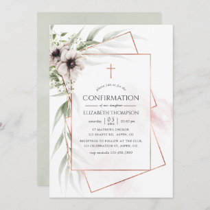 Watercolor Eucalyptus Geometric Confirmation Invitation