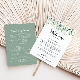 Watercolor Eucalyptus Green Wedding Welcome Letter