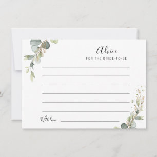 watercolor eucalyptus greenery advice card