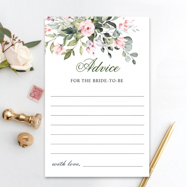 Watercolor Eucalyptus Greenery Advice Card (Creator Uploaded)