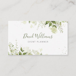 Watercolor Eucalyptus Greenery Business Card