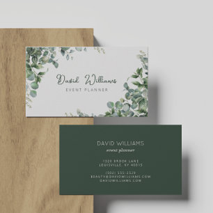 Watercolor Eucalyptus Greenery Business Card