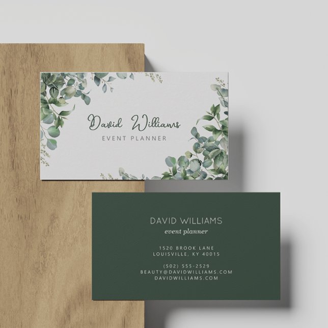 Watercolor Eucalyptus Greenery Business Card (Creator Uploaded)