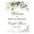Watercolor Eucalyptus Greenery Couples Shower Sign