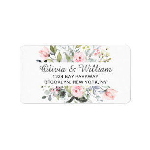 Watercolor Eucalyptus Greenery Elegant Chic Label