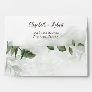 Watercolor Eucalyptus Greenery  Envelope