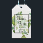 Watercolor eucalyptus greenery green foliage  gift tags<br><div class="desc">Watercolor eucalyptus greenery green foliage. Perfect for spring, summer, or fall events. Beautiful green foliage watercolor artwork for country, boho, garden, and floral theme occasions. To get started changing names and event details, click on "Personalise this template" and edit the wording in the template boxes. To access the more advanced...</div>