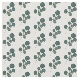 Watercolor Eucalyptus Greenery Green Pattern Fabric